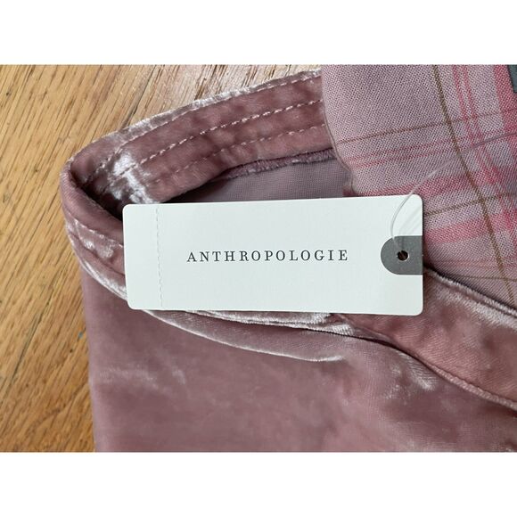 Anthropologie Melody Women's Dress Tunic Mini Velvet Boho Split Neck M Pink - Picture 3 of 10